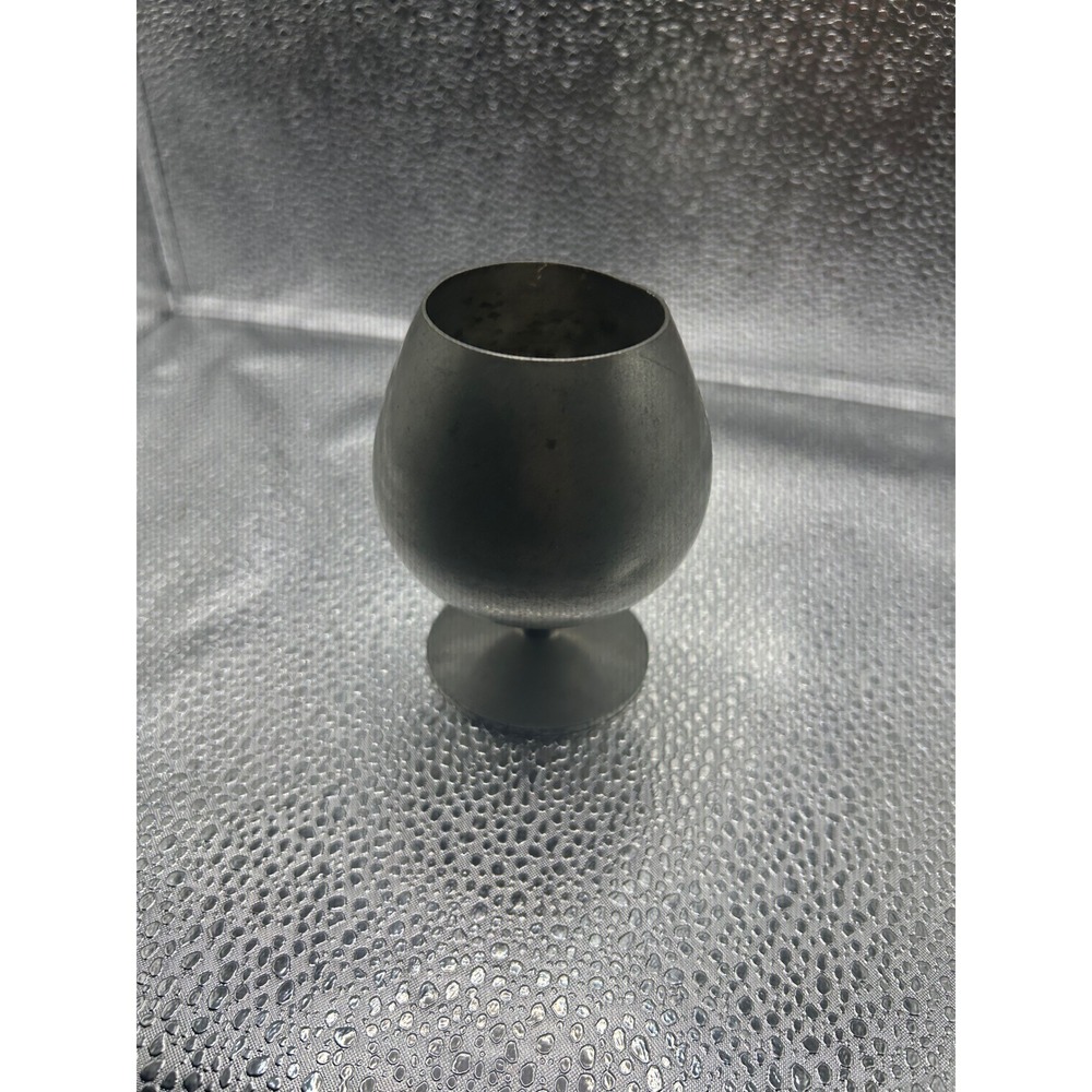 Metawa Holland Real Pewter Snifter Cup Vintage Dutch Metalware Pedestal Base